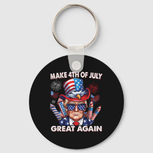 Make 4th Of July Great Again 4th July Trump 4th Ju Keychain