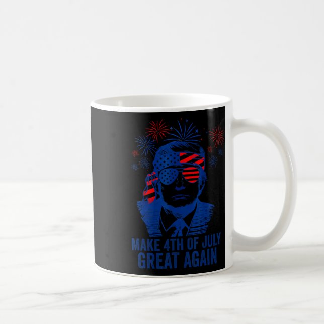 Make 4th Of July Great Again Men American Flag Fun Coffee Mug (Right)