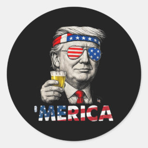 Make 4th Of July Great Again Shirts Patriotic 4th Classic Round Sticker