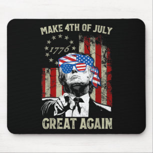 Make 4th Of July Great Again Trump Men Women Mouse Pad