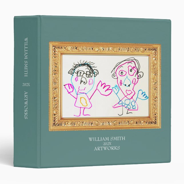 Make a Art book of Your Kid's ArtWorks | Frame Binder (Front/Spine)