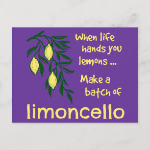 Make a Batch of Limoncello Lemon Liqueur Postcard