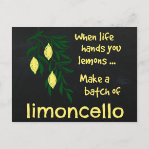 Make a Batch of Limoncello Lemon Liqueur Postcard
