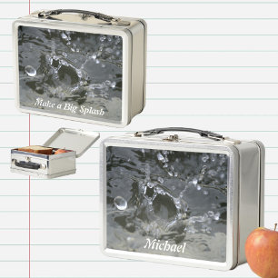 Make a Big Splash Splashing Water Fun Metal Lunch Box