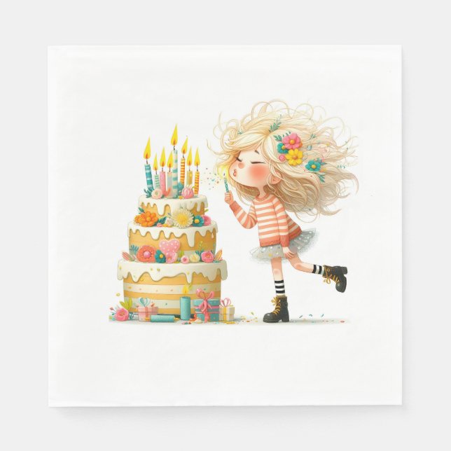 Make A Birthday Wish Napkin (Front)