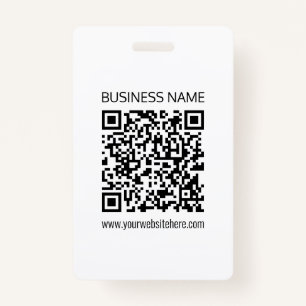 Make a Business QR Code Instantly & Editable Text Badge