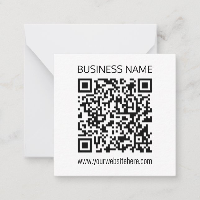 Make a Business QR Code Instantly & Editable Text Card (Front)