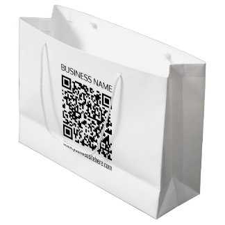Make a Business QR Code Instantly & Editable Text Large Gift Bag