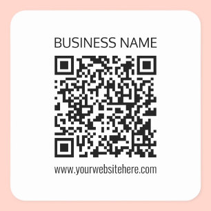 Make a Business QR Code Instantly & Editable Text Square Sticker