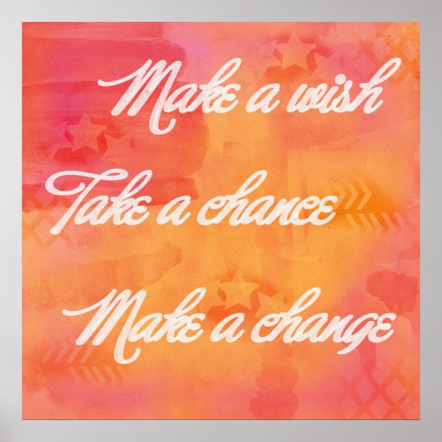 Make a Change Art Poster (Front)