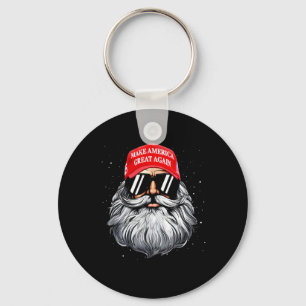 Make A Christmas Great Again Funny Xmas Trump Sant Keychain