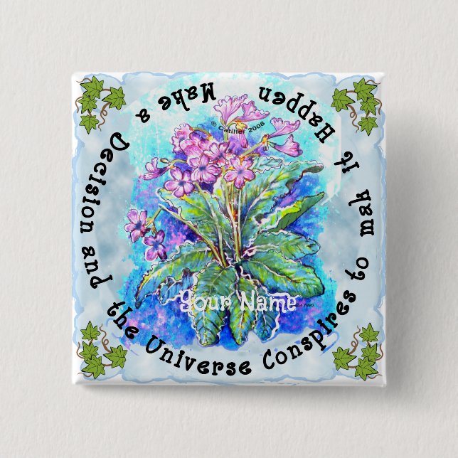 Make A Decision  2 Inch Square Button (Front)