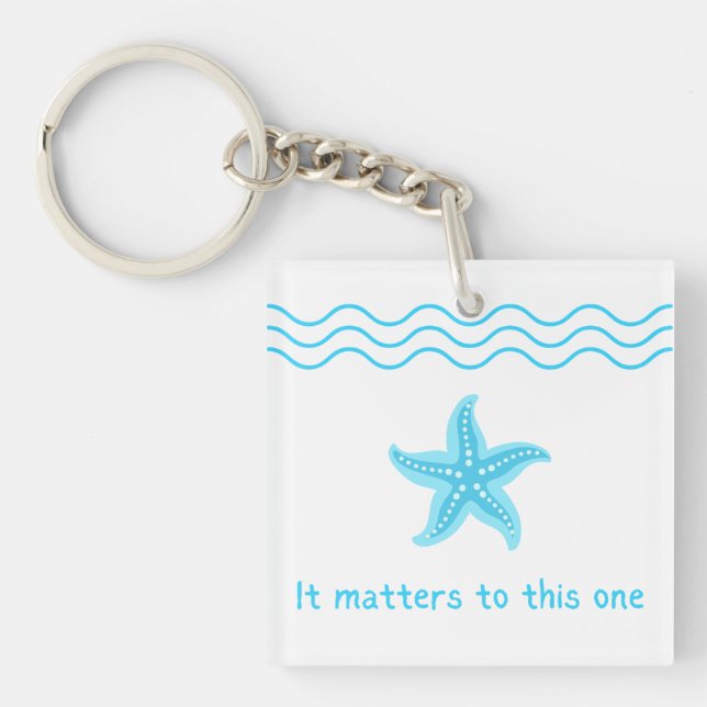 Make A Difference, Starfish Story. Keychain (Front)