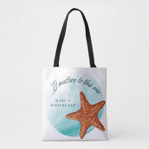 Make A Difference, Starfish Story. Tote Bag