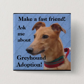 Make a fast friend! 2 inch square button