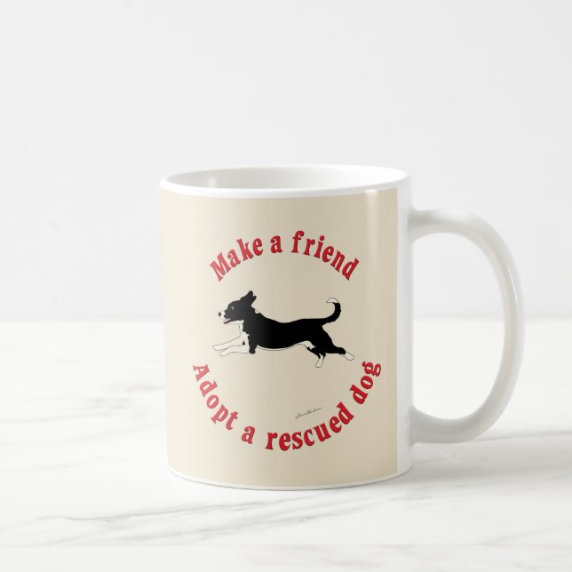 Make A Friend - Mutts Coffee Mug (Right)