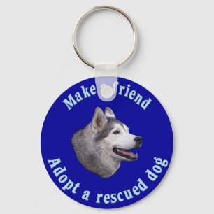 Make A Friend - Siberian Husky Keychain