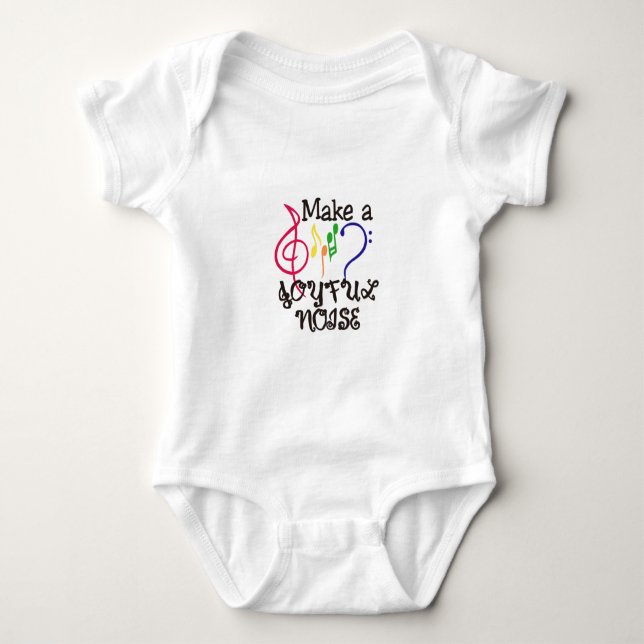 Make A Joyful Noise Baby Bodysuit (Front)