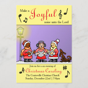 Make a Joyful Noise - Caroling Invitation