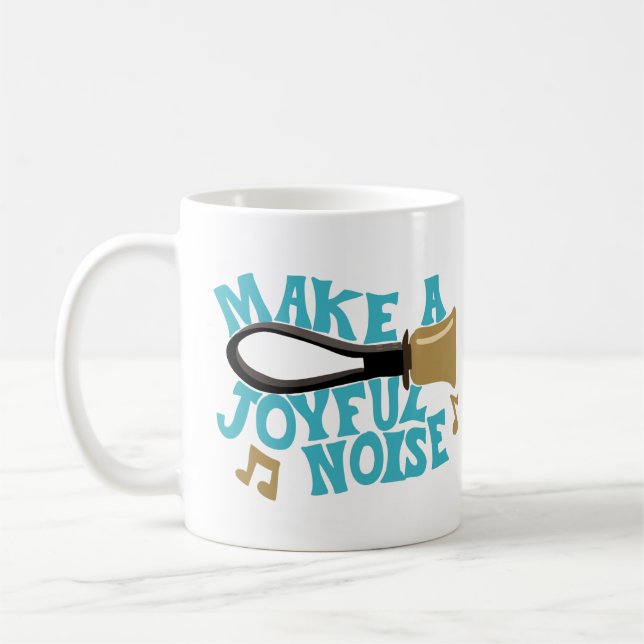 Make a Joyful Noise Handbell Ringers Players Coffee Mug (Left)