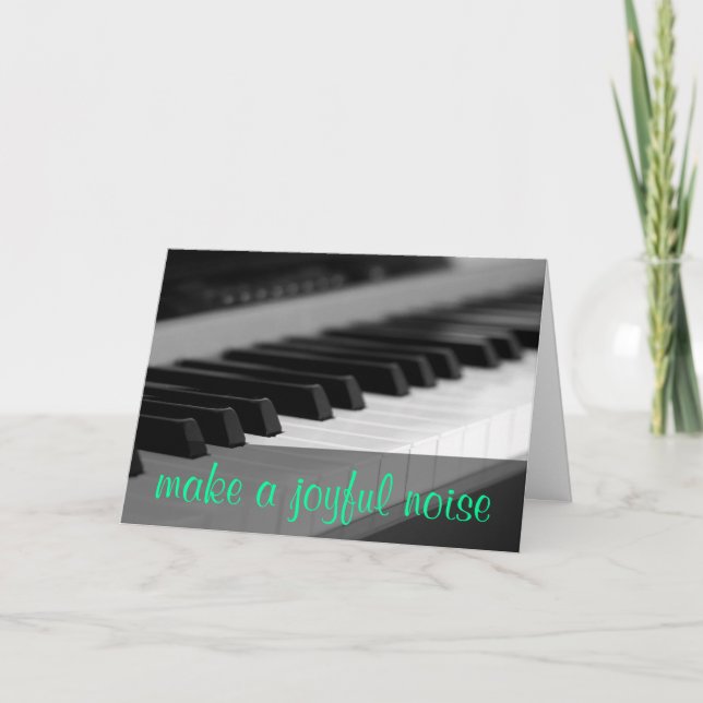 Make a joyful noise unto the Lord Psalm 98:4 Holiday Card (Front)