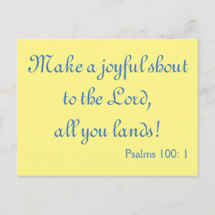 Make a Joyful Shout Inspirational Praise Postcard