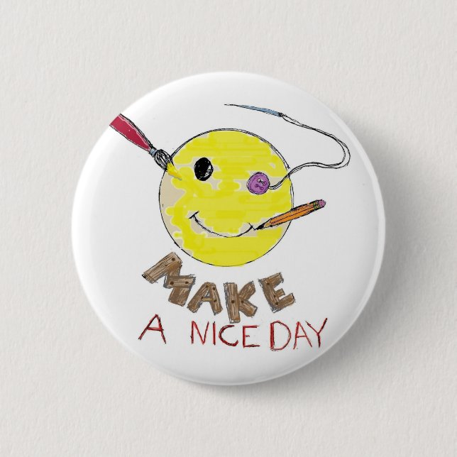 Make a Nice Day 2 Inch Round Button (Front)