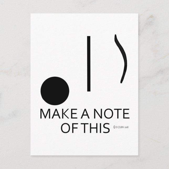Make A Note of This Postcard (Front)