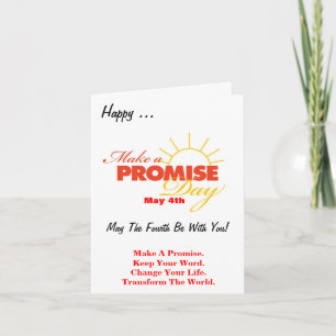 Make A Promise Day Greeting Card