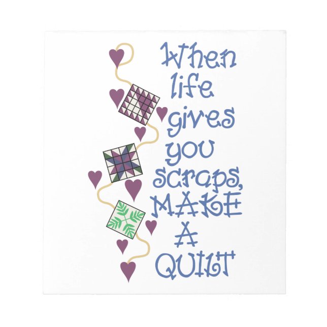 Make A Quilt Notepad (Front)
