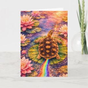 Make a rainbow and follow your bliss turtle card