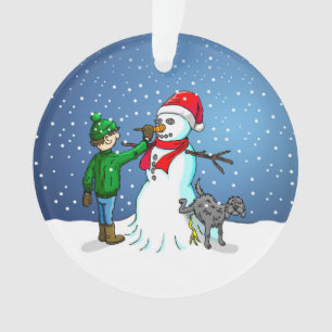 Make a Snowman for Christmas Ornament