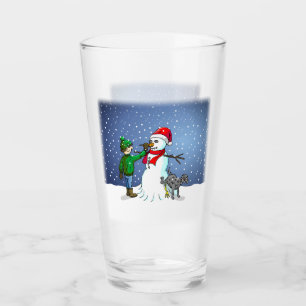 Make a Snowman Glass