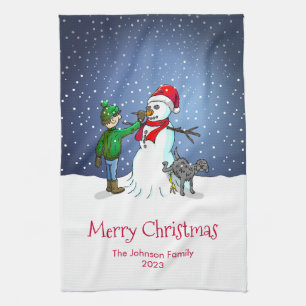 Make a Snowman Kitchen Towel