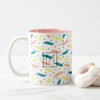 Make A Splash Abstract Initial Two Tone Mug
