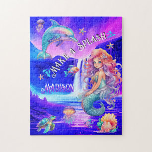 Make A Splash Mermaid Magical Waterfall Jigsaw Puzzle