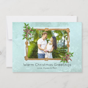 Make a Splash Nautical Rope Christmas Photo Holiday Card