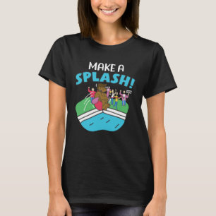 Make A Splash Pool Dive Swimming Sports Swimmer Di T-Shirt