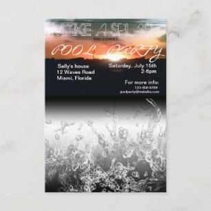 Make a Splash Summer Pool Party Invitation