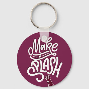 Make a Splash Wine Keychain