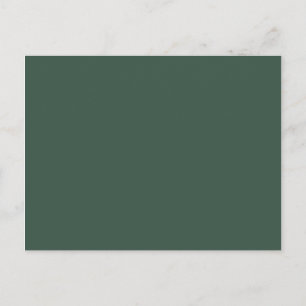 Make a Statement with a Pine Green Solid Colour Postcard