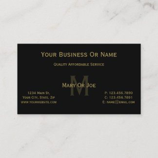 Make a Statement with Elegantly Refined Black Gold Business Card
