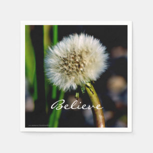 Make a Wish, Believe, Dandelion Paper Napkin