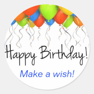 Make a Wish Birthday Stickers