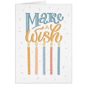 Make a wish. Birthday typography lettering friend