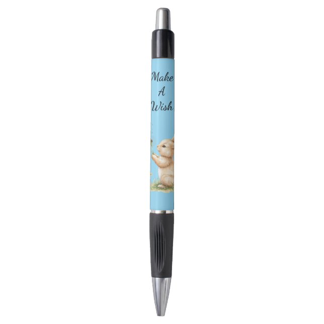 Make A Wish Bunny Dandelion Flower Pen (Front Vertical)