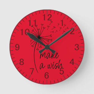 Make a Wish Dandelion Clock. Round Clock