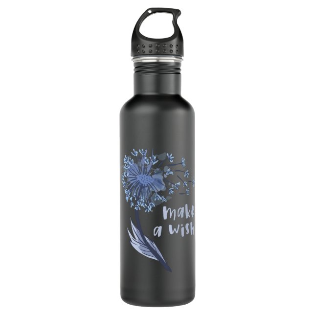 Make a wish Dandelion Flower 710 Ml Water Bottle (Front)