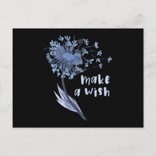Make a wish Dandelion Flower Postcard