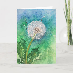MAKE A WISH Dandelion GREETING CARD